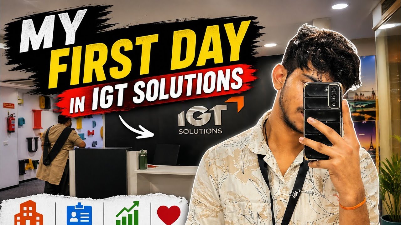 MY First Day In IGT Solutions 😍 || #vlog #gurgaon