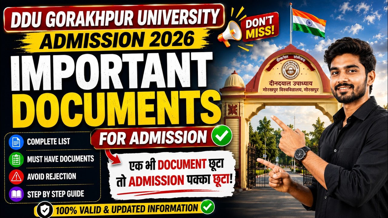 DDU Gorakhpur University Admission 2026 | Important Documents | Miss One and Your Admission is Ca...