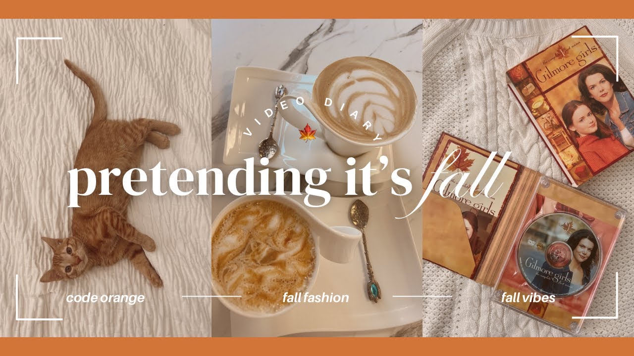 pretending it's fall, in june 🍂💌🎃 a cozy video diary, fall shopping and cozy self care nights 🍁