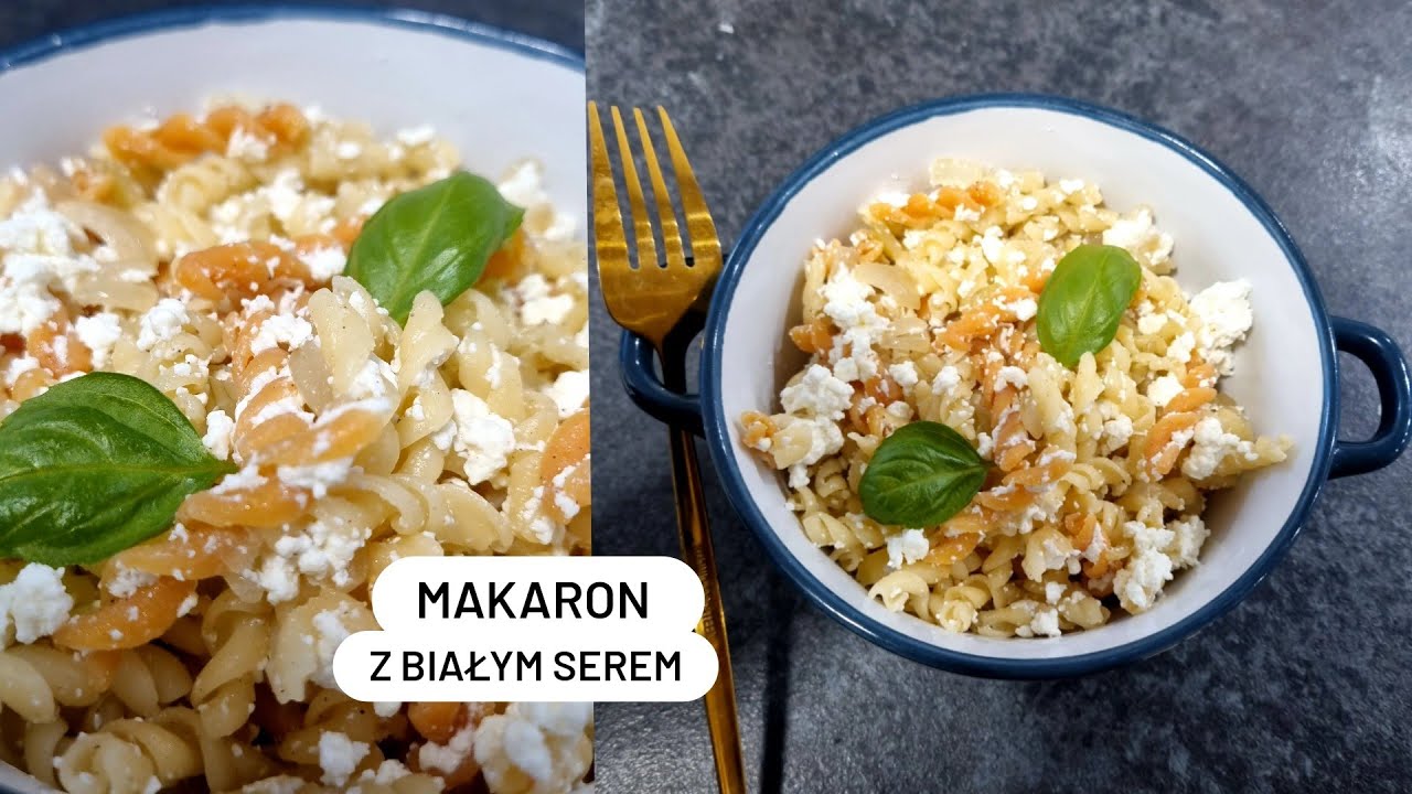 Pomysł na szybki obiad. Przepis na makaron z białym serem i podsmażaną cebulką. Smak dzieciństwa.