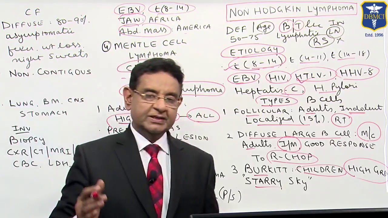 Dr. Bhatia, Discussing on Non Hodgkin Lymphoma - PG Medical Entrance Exam Preparation