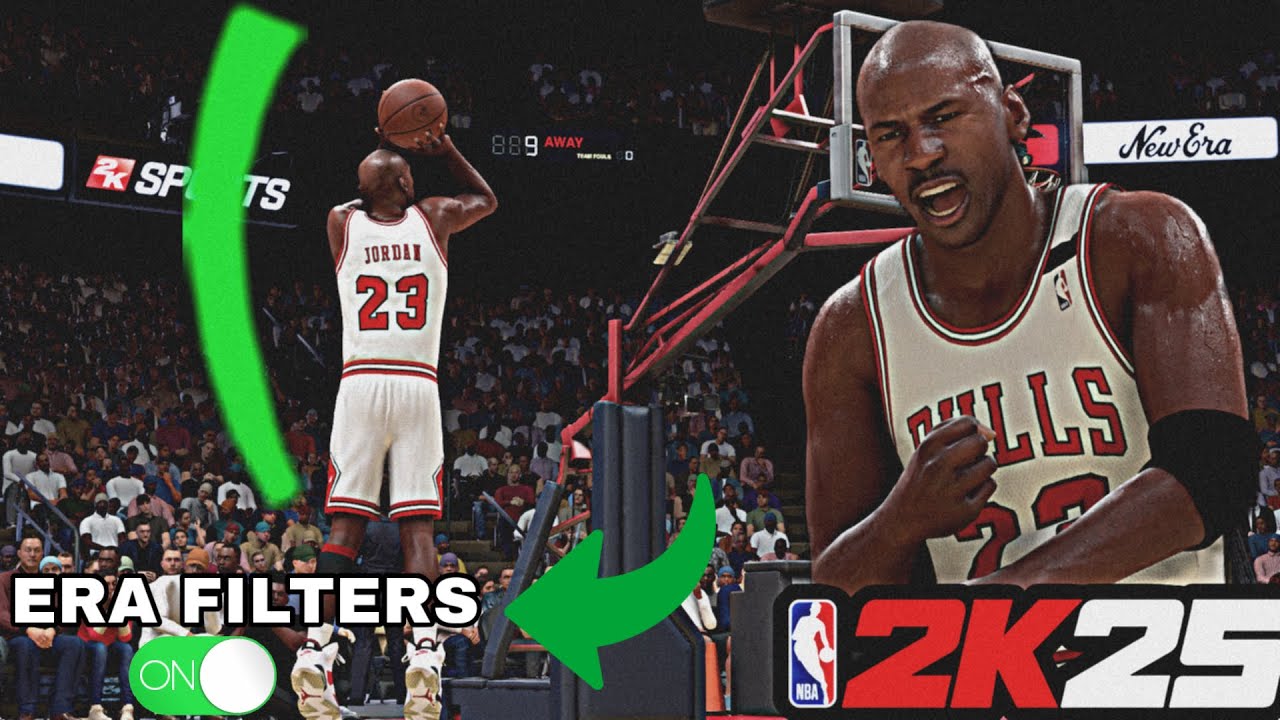 🏀NBA2K25 MICHEAL JORDAN HIGHLIGHTS LOOKS INSANELY REALISTIC WITH ERA FILTERS✅