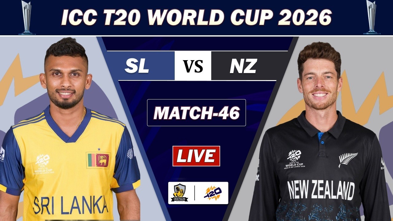 SRI LANKA vs NEW ZEALAND MATCH 46 LIVE | SL VS NZ ICC T20 WORLD CUP MATCH COMMENTARY | NZ BAT