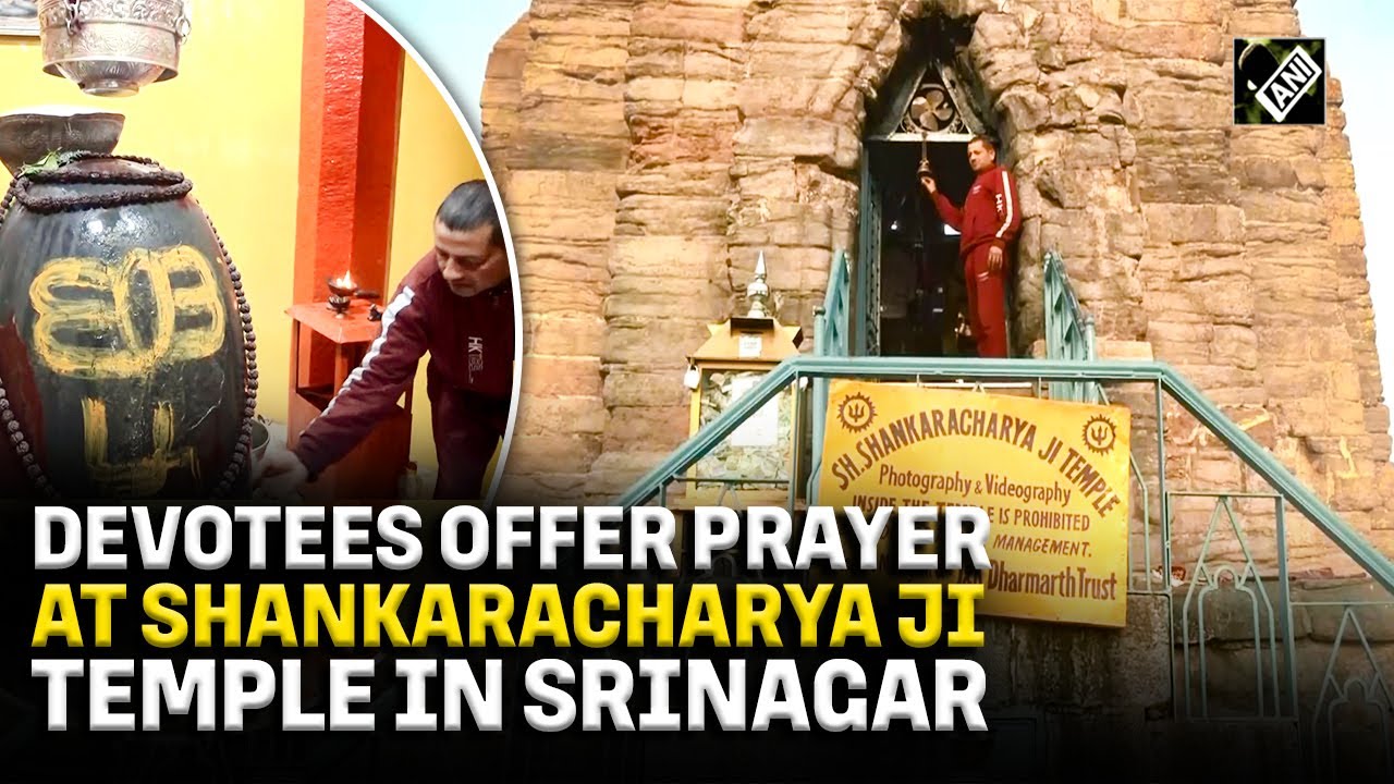 Ram Navami 2025: Devotees seek blessings at Shankaracharya Ji temple in Srinagar, J&K