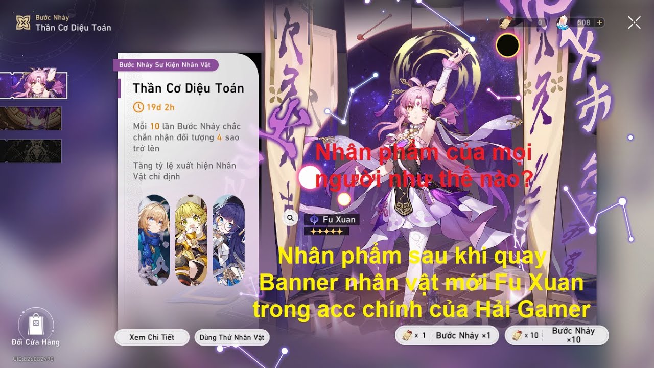 Honkai Star Rail - Lần đầu mở nhân vật Banner vé vòng quay vàng, trong acc chính của Hải Gamer.