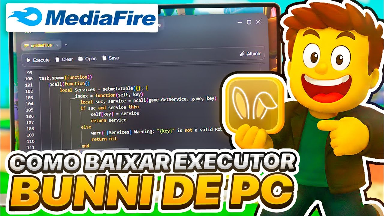 ATUALIZOU! COMO BAIXAR EXECUTOR DE PC BUNNI E COLOCAR SCRIPT NO ROBLOX! ✅