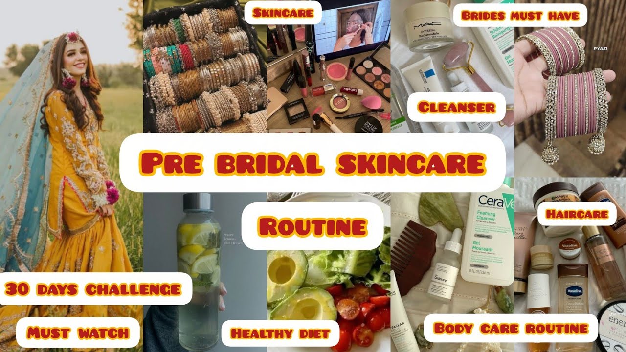 Pre_bridal skincare routine /30 days bridal skincare challenge /make your skin glowing and clear