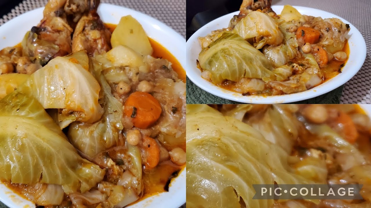 recette facile de chou vert أسهل طريقة لتحضير جواز كرمبيط à la façon  والبنة!!!!!!!!!!