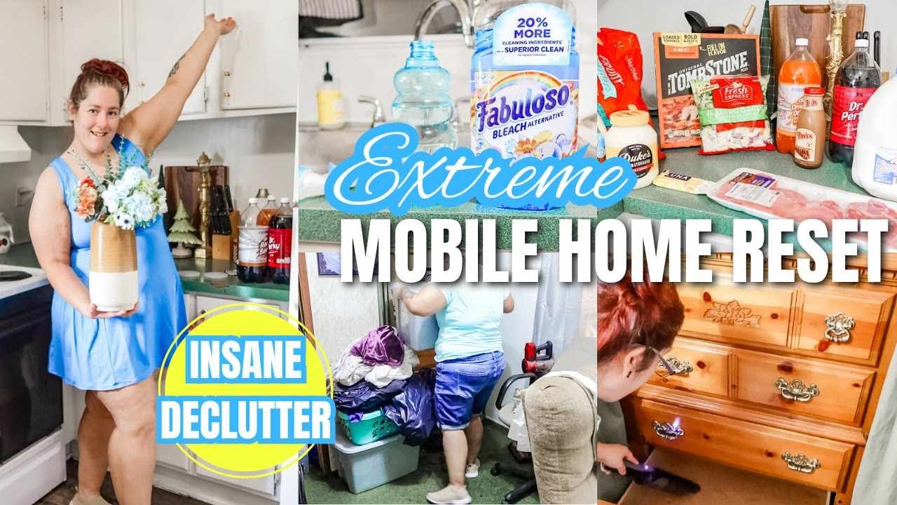 EXTREME MOBILE HOME RESET DECLUTTER TO MINIMALISM / SMALL SINGLE WIDE DECLUTTERING GET RID OF IT