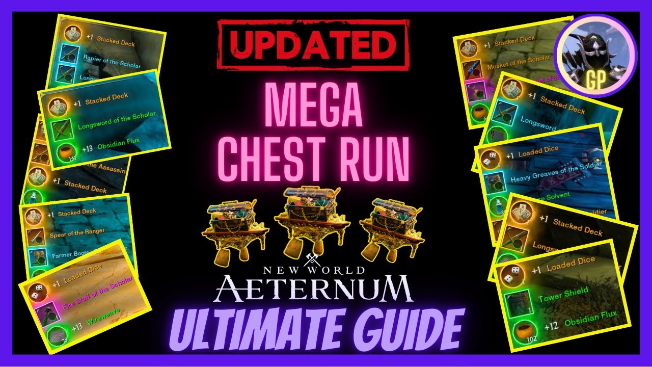 💰MEGA SPEED Chest Run💰 UPDATED 60+ Stockpiles in 50 Minutes: New World Aeternum