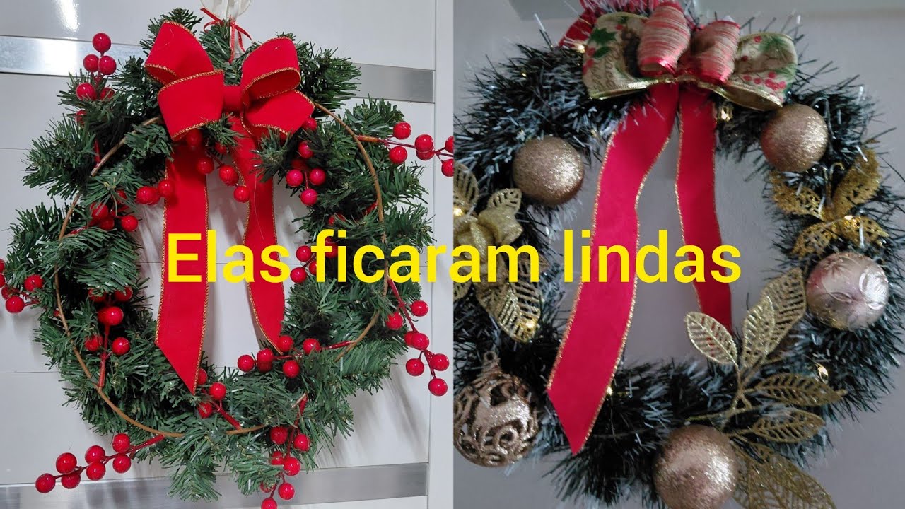 Diy - montando as guirlandas  de natal #christmas #natal #diy #decoração 