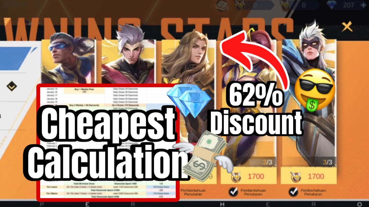 What is the Cheapest Price for Hero Skins?  Dawning Stars Event Return 2023 December