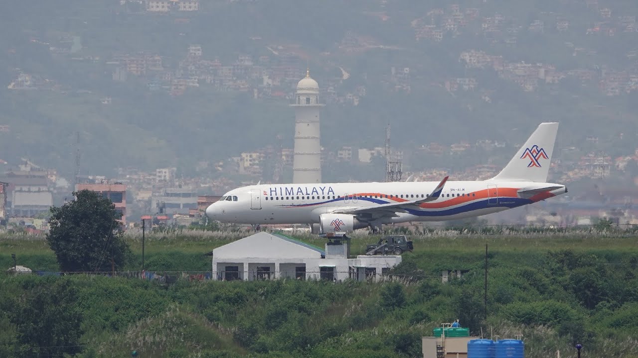 Himalaya Airlines Airbus A320 back to back Landing and Takeoff in Tribhuvan International Airport