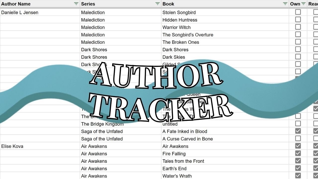 Author Tracker Spreadsheet Tour