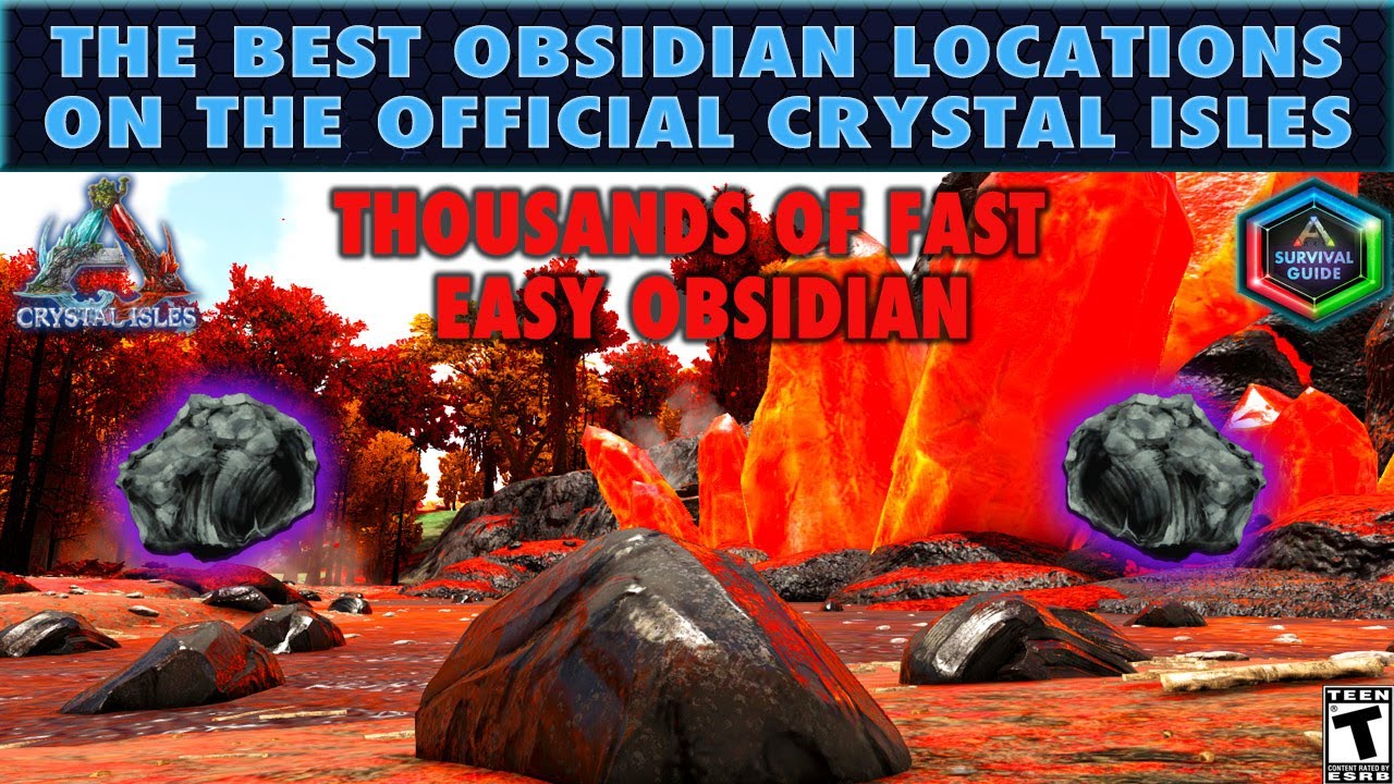 The Best Obsidian Locations in the Crystal Isles Map