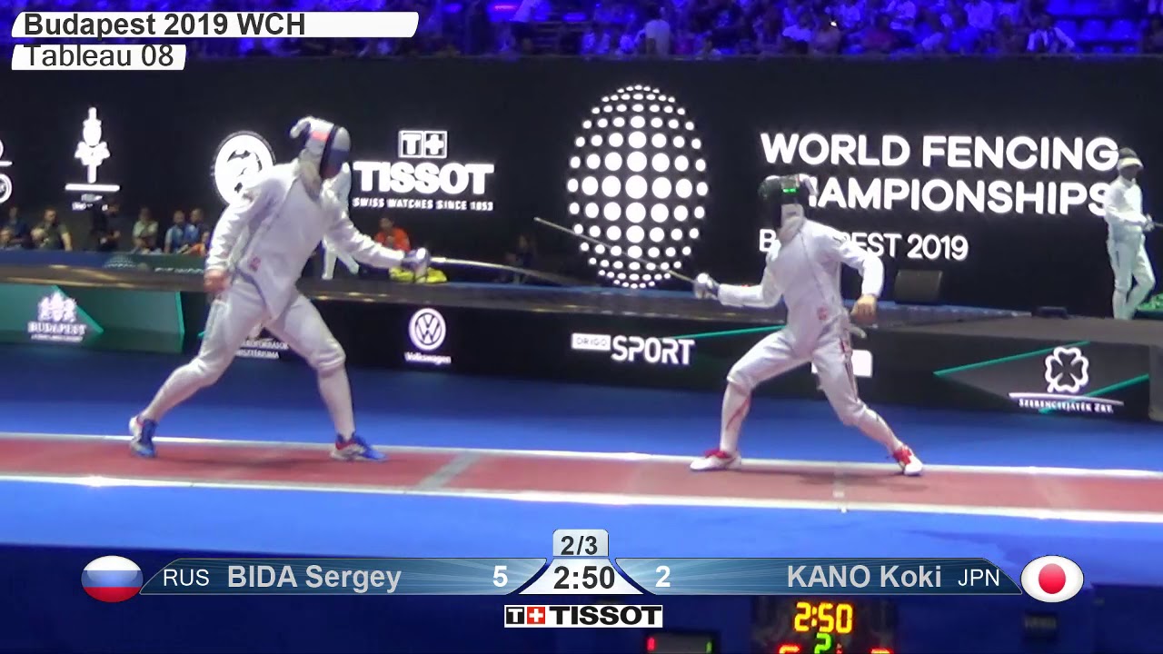 2019 242 T08 04 M E Individual Budapest HUN WCH RED KANO JPN vs BIDA RUS