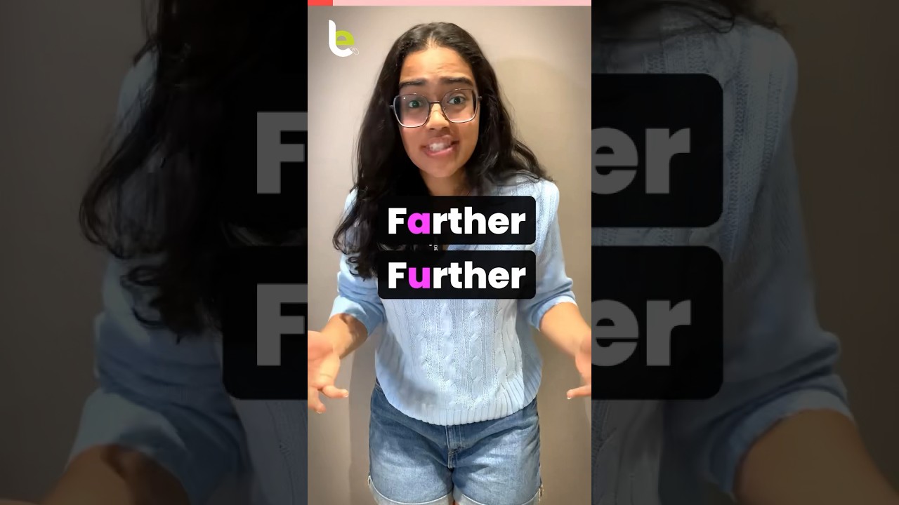 Confusing English Words - Farther Vs Further | Speak English Fluently #ananya #shorts #englishtips