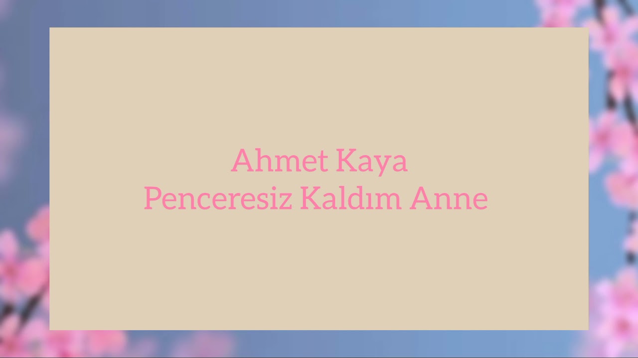 Ahmet Kaya - Penceresiz Kaldım Anne (Lyrics)