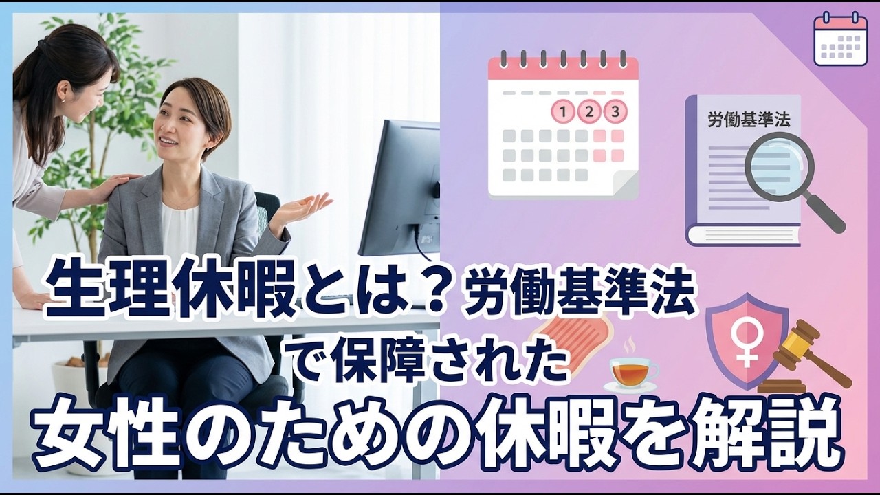 生理休暇とは？労働基準法で保障された女性のための休暇を解説