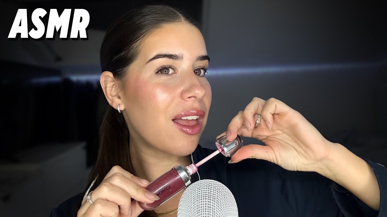 ASMR LIPGLOSS APPLICATION 💄💋 MOUTH SOUNDS,PUMPLING ,TAPPING)