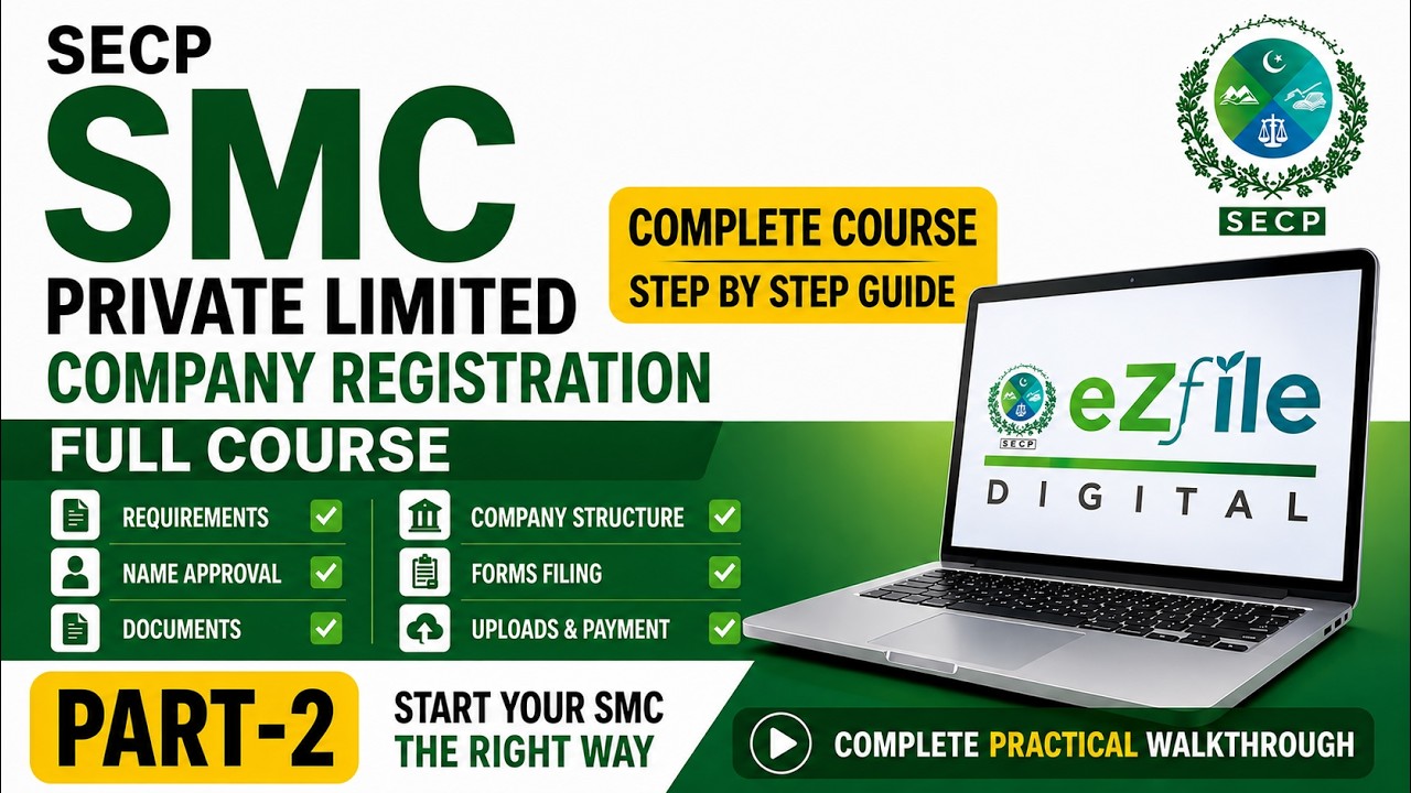 SMC Private Limited Company Registration - Part-II | How to Register a Company In Pakistan | eZfile