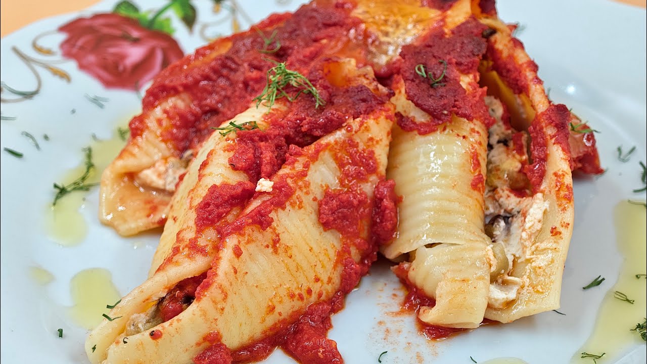 Conchiglioni Ripieni Ricotta e Melanzane | Primo Piatto Cremoso al Forno