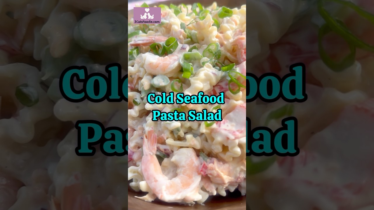 Summer fave! Creamy cold seafood salad
