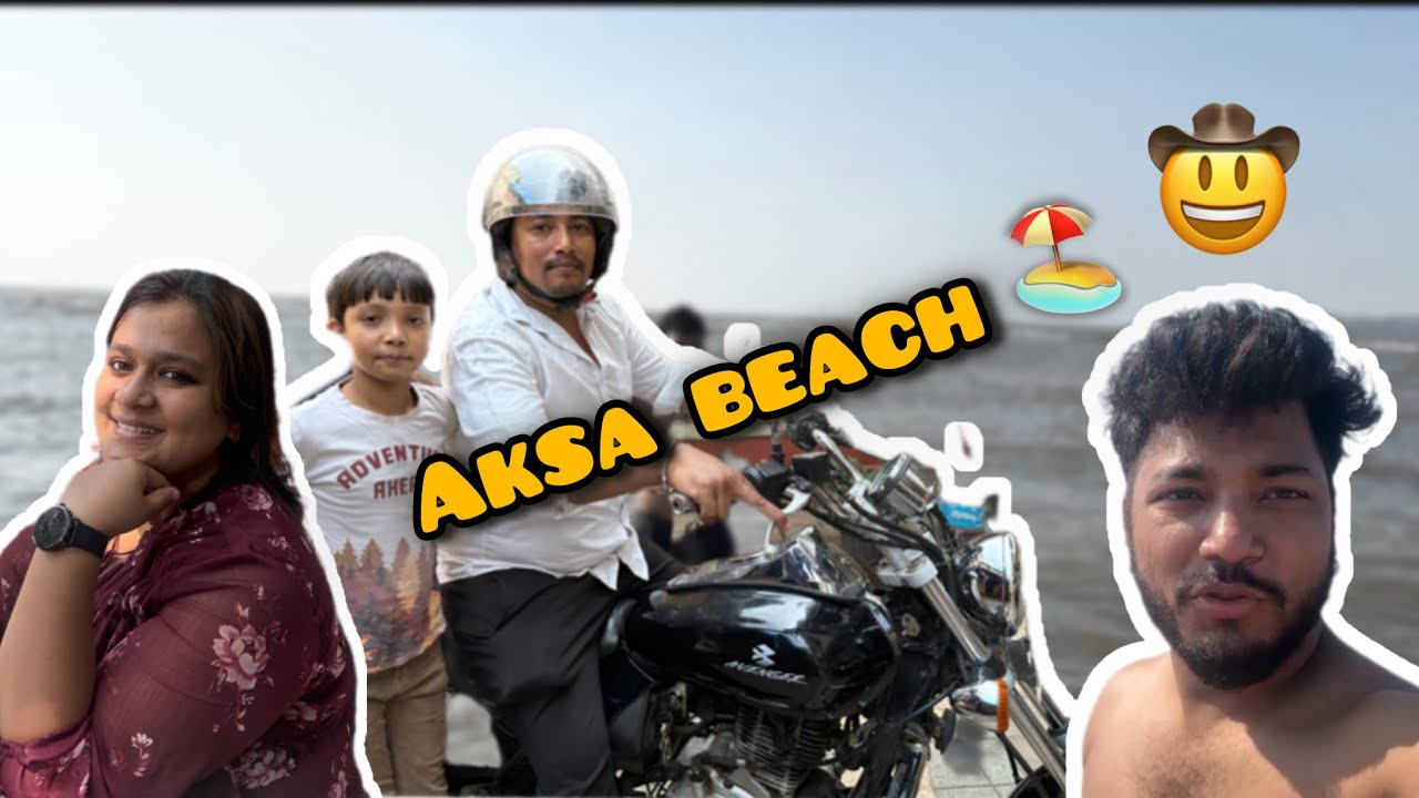 Family outing | Aksa beach| family vlog ❤️✌🏼