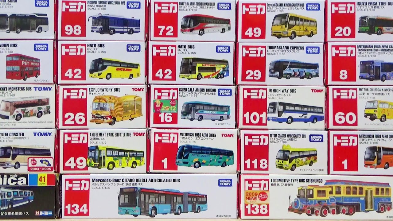 Большая коллекция автобусов Tomica! Автобусы JR, детские сады, автобусы Toei и т. Д.