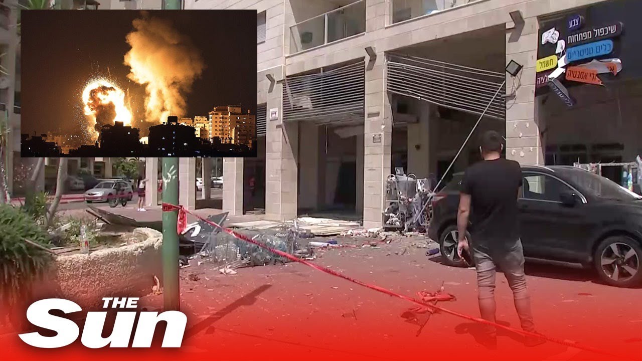 Live: Scene of rocket attack in Ashkelon, Israel after Palestinian airstrikes