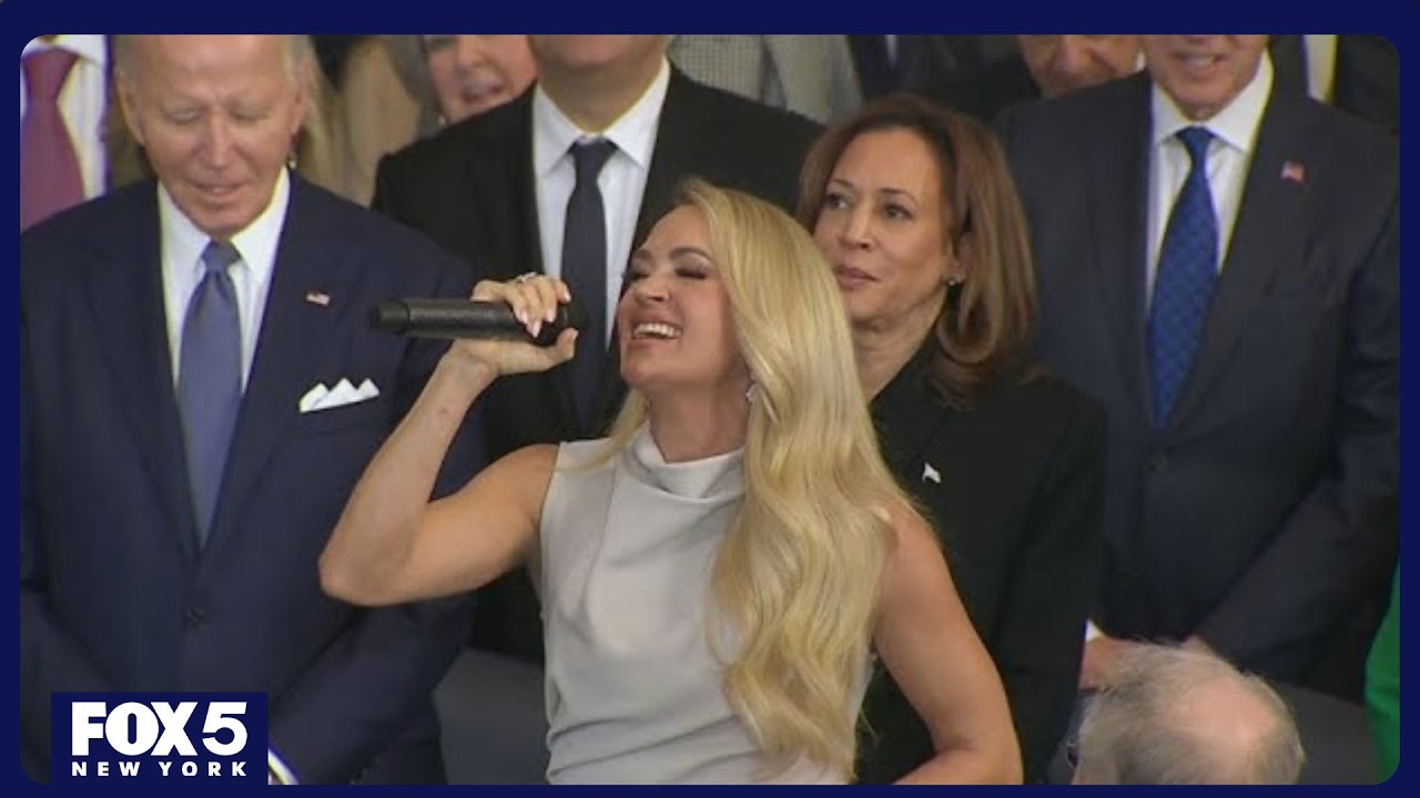 Awkward hiccup before Carrie Underwood's inauguration performance