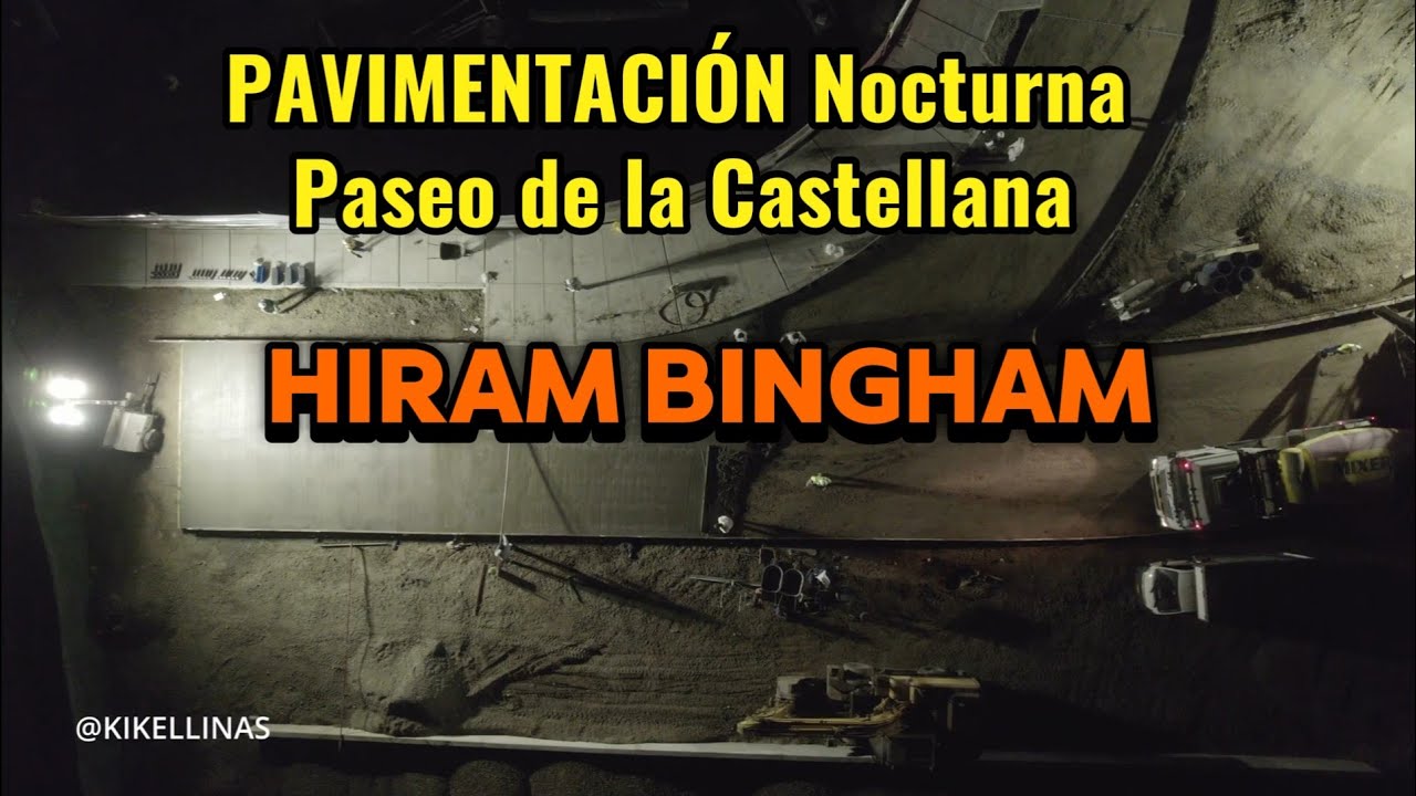 PASEO DE LA CASTELLANA PAVIMENTACIÓN NOCTURNA COLEGIO HIRAM BINGHAM 27 01 2026