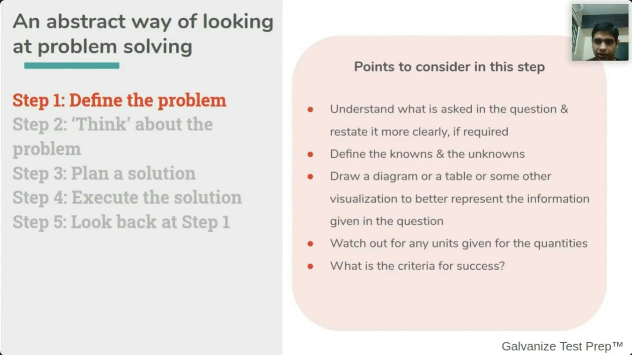Problem Solving Strategy 1 | Galvanize Test Prep