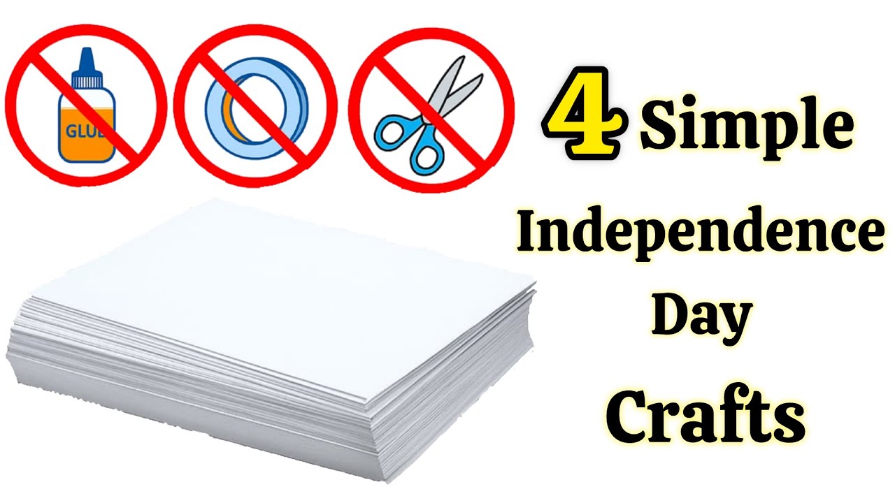 4 Independence Day Craft | Drawing | Tricolor Paper Craft | DIY Indian Flag | Best out of waste