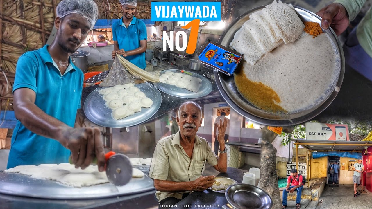 SSS No.1 Idli in Vijaywada | One piece 17₹/- | Ghee Idli | Street Food