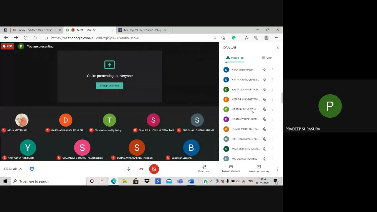 VTU 4 Semester DAA Lab Java Program Experiment 2 on Staff Information and String Tokenizer
