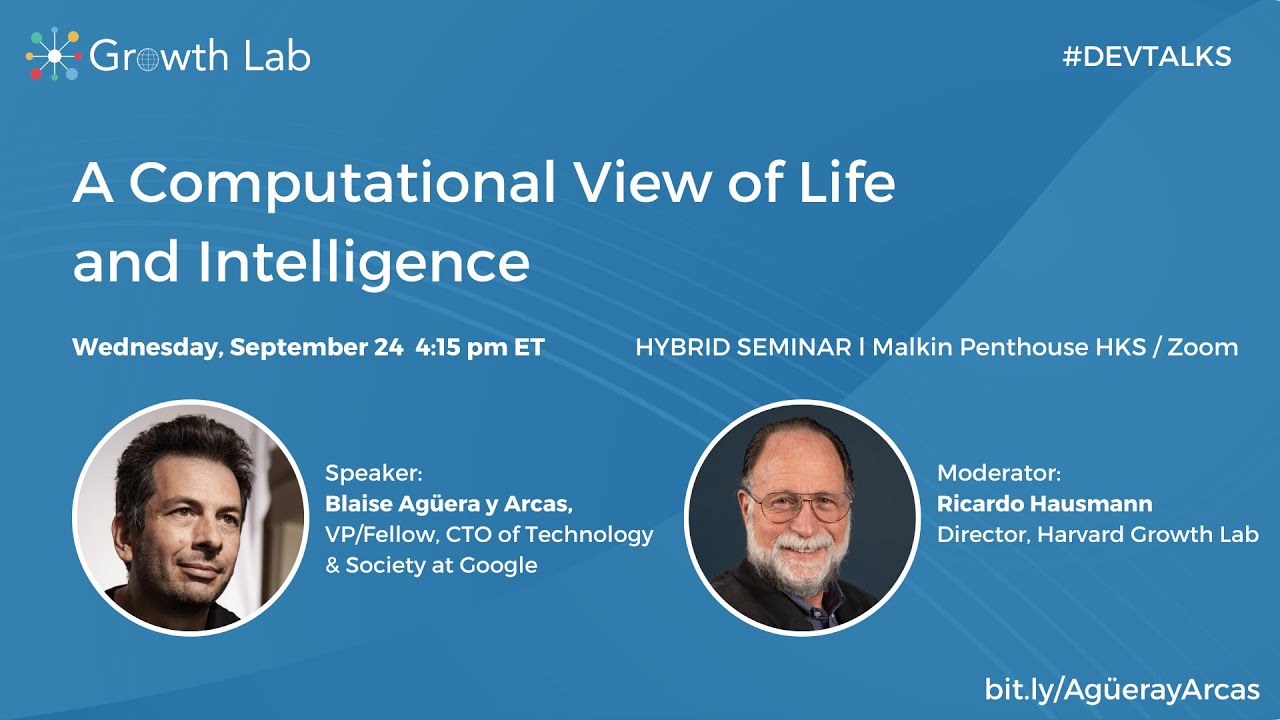 Development Talks: A Computational View of Life and Intelligence