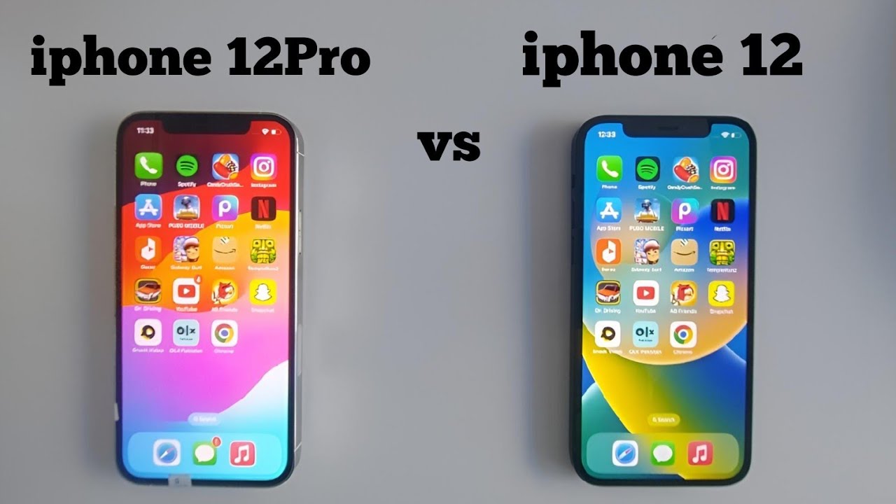 iphone 12 Pro VS iphone 12 || Speed Test