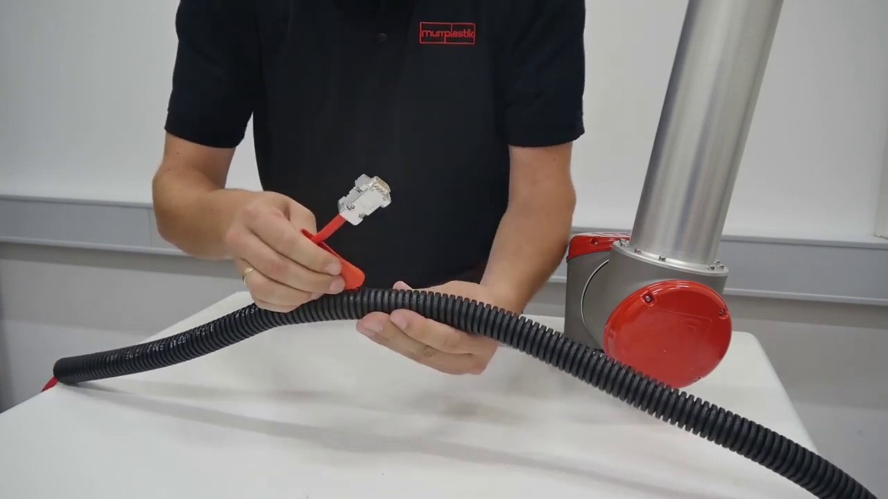 MURRPLASTIK монтаж кабеля в разрезной гофрошланг
