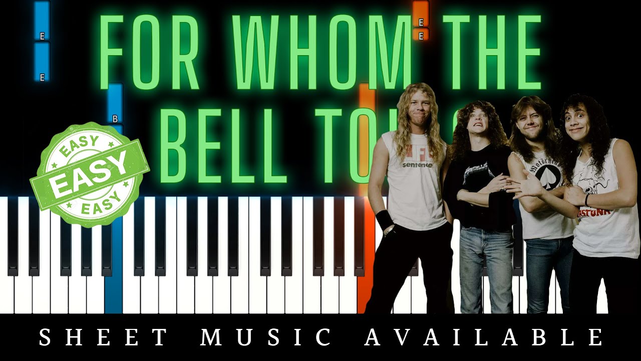 For Whom the Bell Tolls by Metallica (Easy Piano Tutorial)
