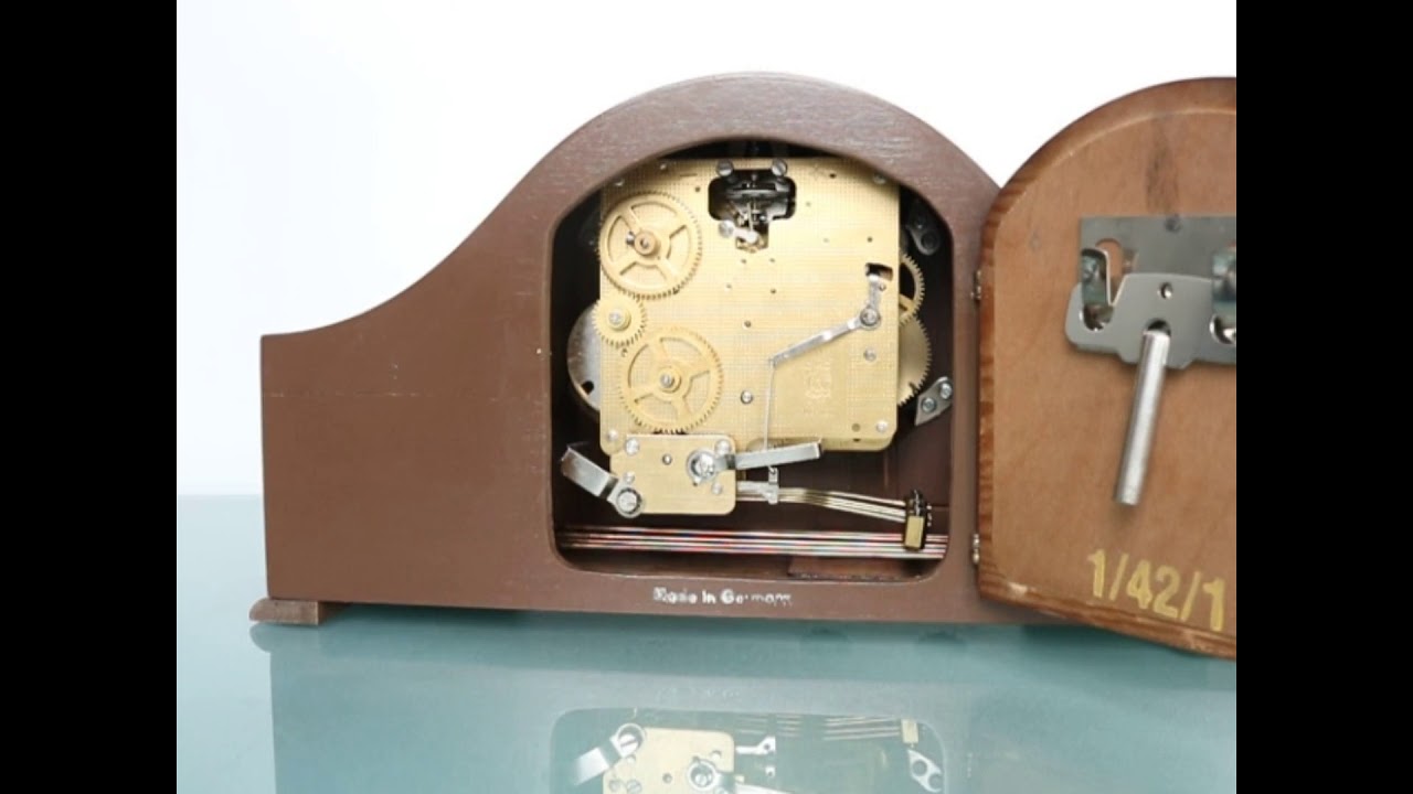 sold! HERMLE Mantel TOP Clock HIGH GLOSS WESTMINSTER Chime Mid Century Vintage Germany