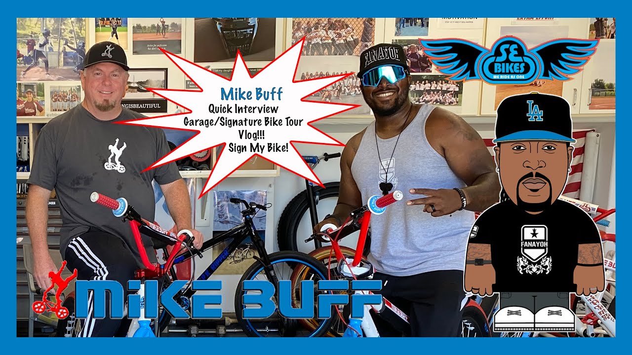 SE Bikes Mike Buff Quick Interview, Garage/Signature Bike Tour Vlog!!! SIGN MY BIKE MIKE BUFF!!!