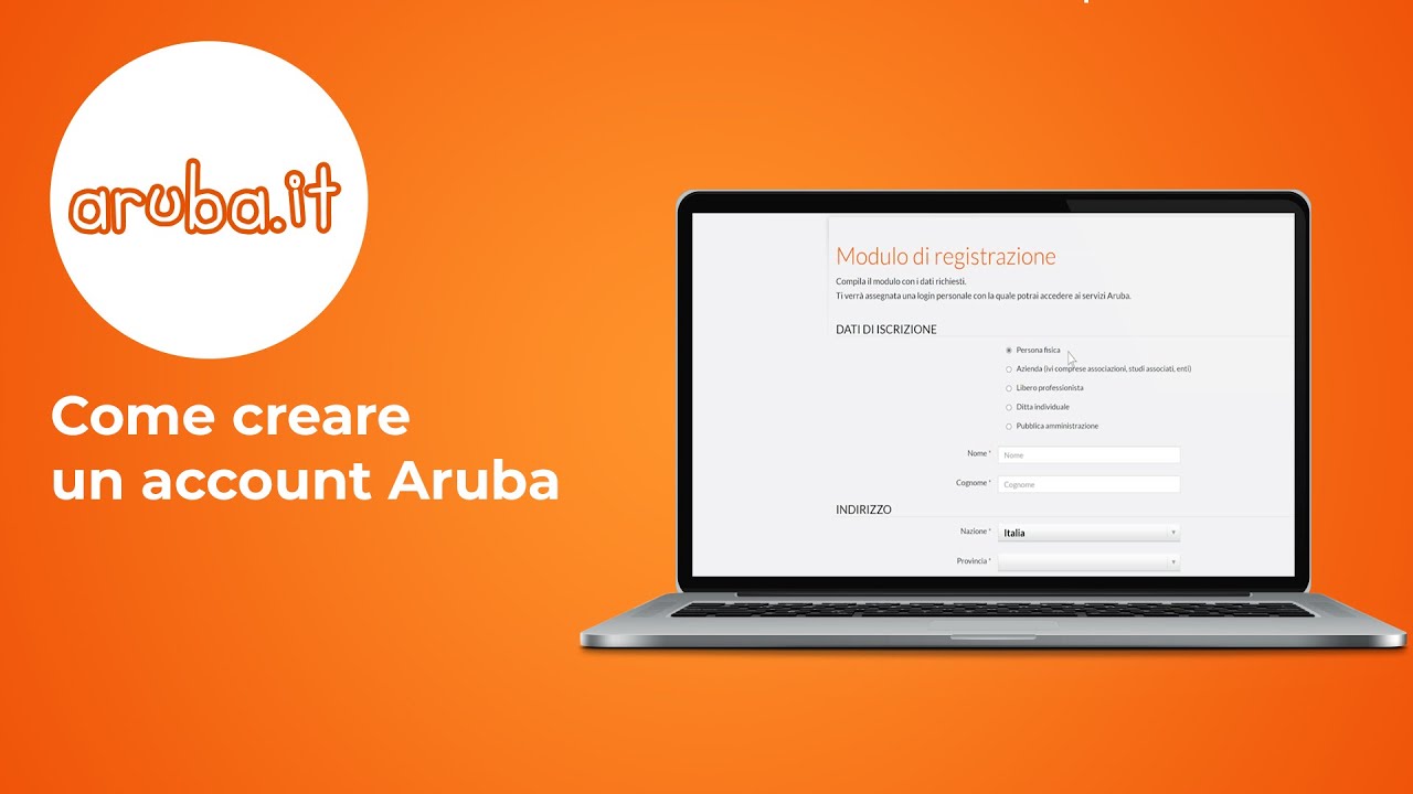Come creare un account Aruba - Guida