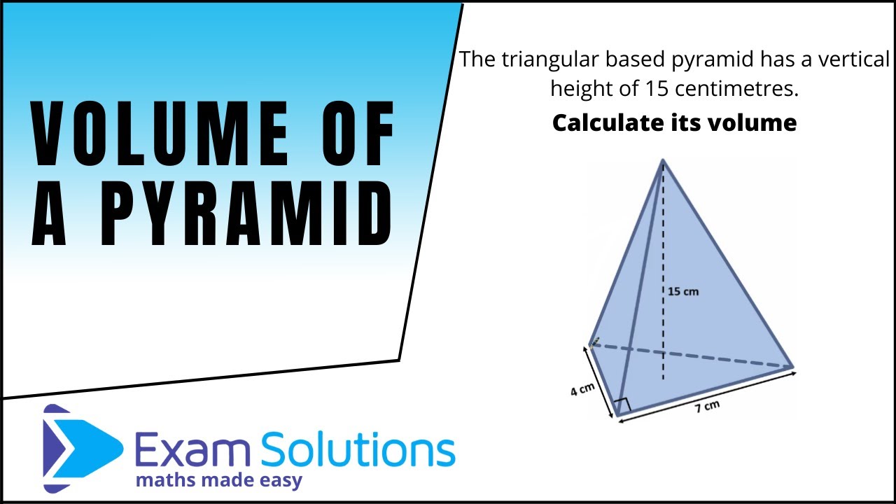 Volume of a pyramid| GCSE Maths Level 4-6| ExamSolutions