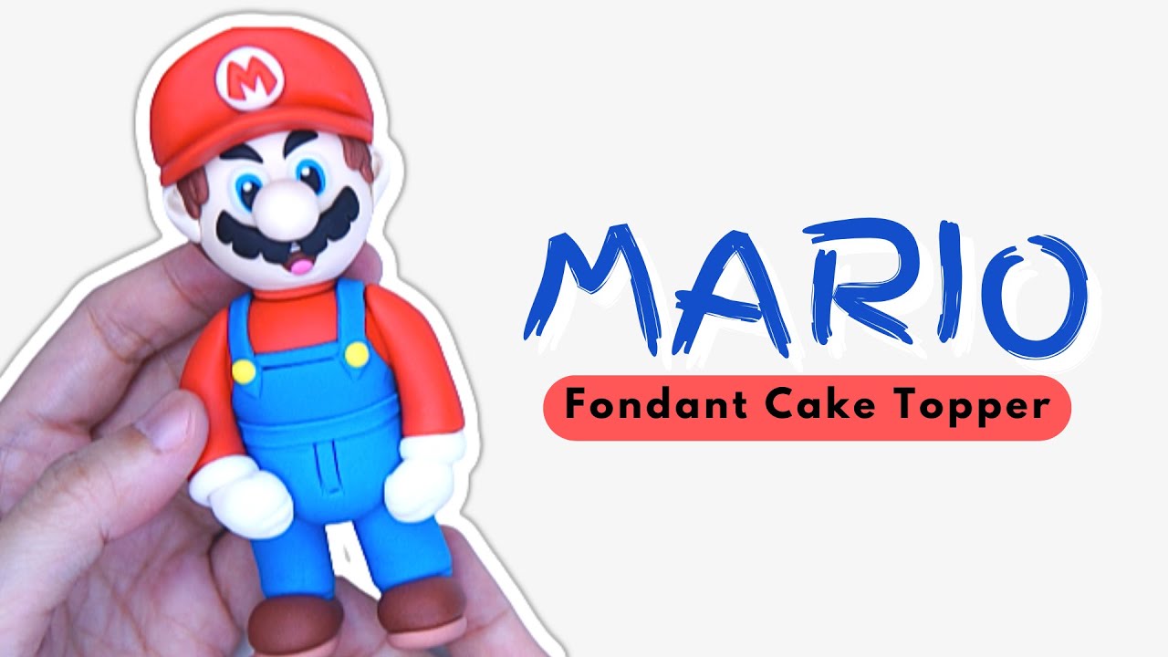 How to make MARIO ❤️💙 Fondant Cake Topper | SUPER MARIO BROS THEME