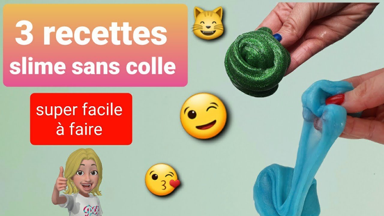 3 recettes de slime sans colle 2021