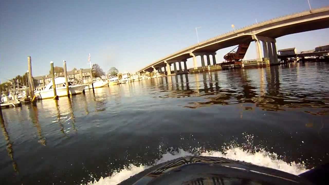 Riding down Shark River Inlet and Belmar, NJ