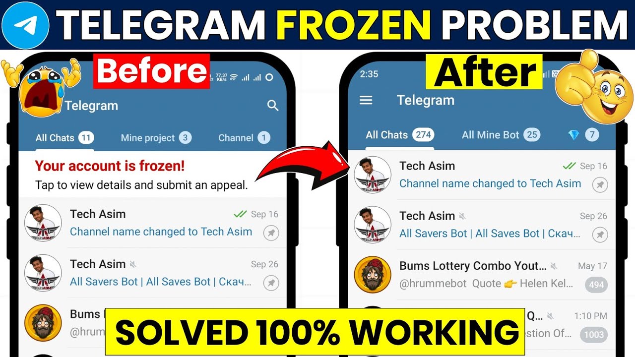 Your Account is Frozen Telegram | How to Unfreeze Telegram Account | Telegram Account Frozen Problem