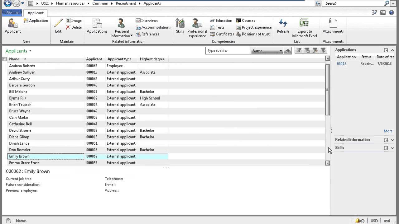 HR in Microsoft Dynamics AX 2012 R2