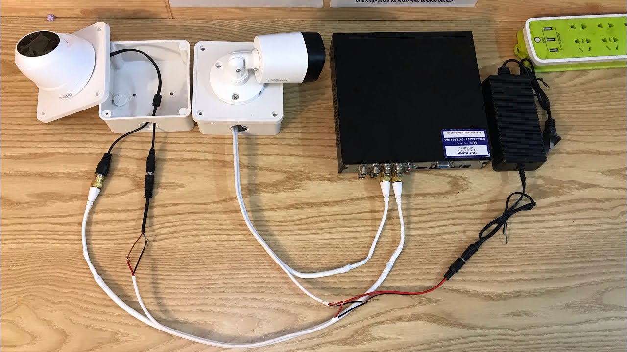 Hướng dẫn đấu nối camera dùng rắc tín hiệu đúc sẵn